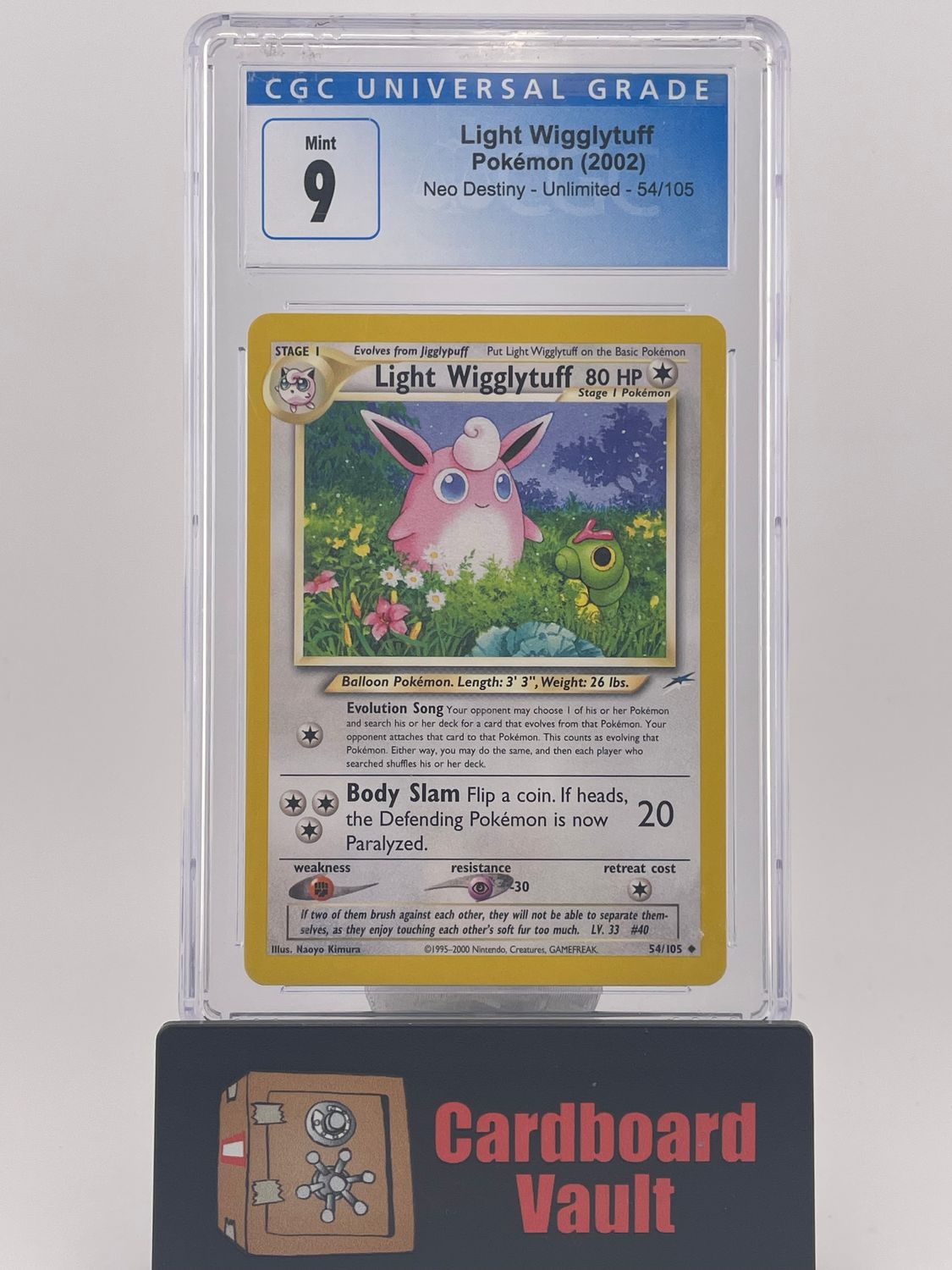 2002 Pokémon Light Wigglytuff No. 54 CGC 9 3804809083