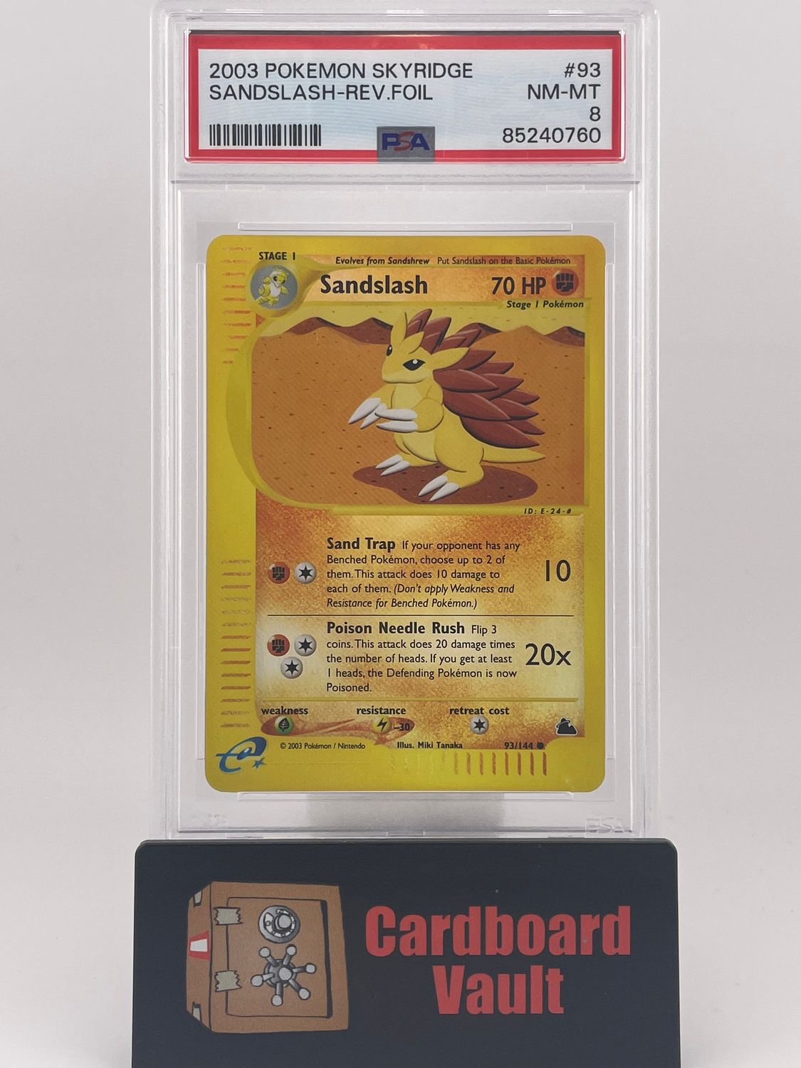2003 Pokémon Skyridge Sandslash Reverse Foil No. 93 PSA 8 85240760