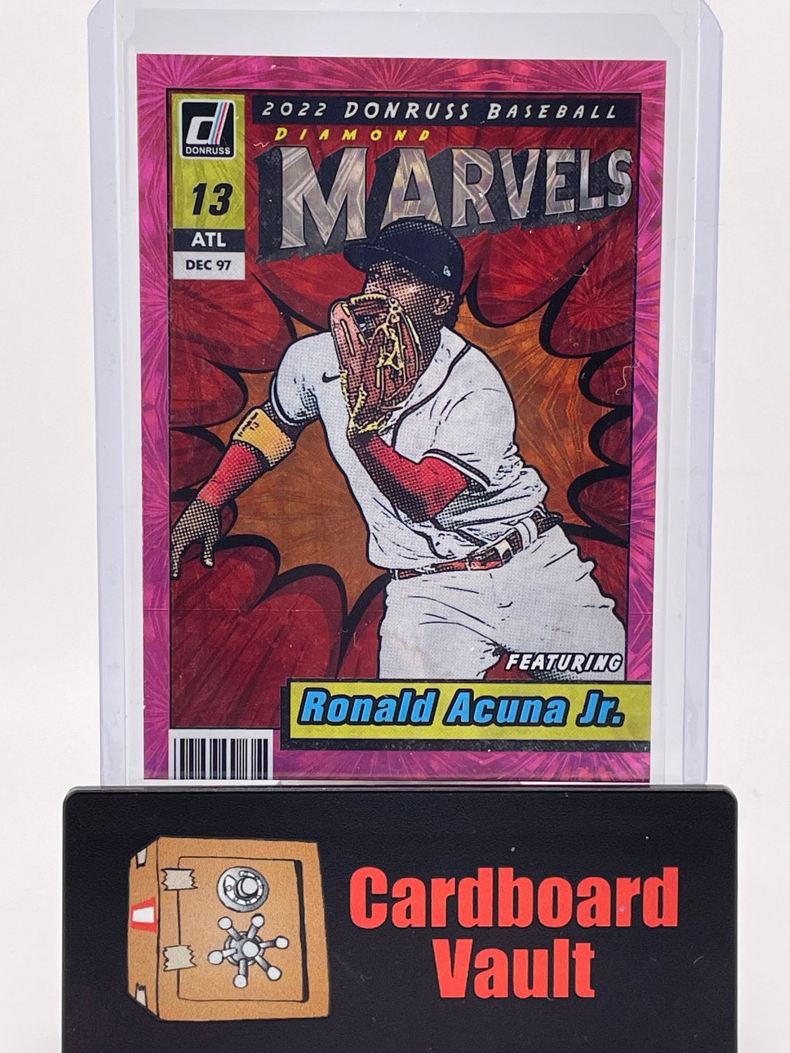 2022 Donruss Ronald Acuna Jr. Pink Marvels Fireworks No. M-4