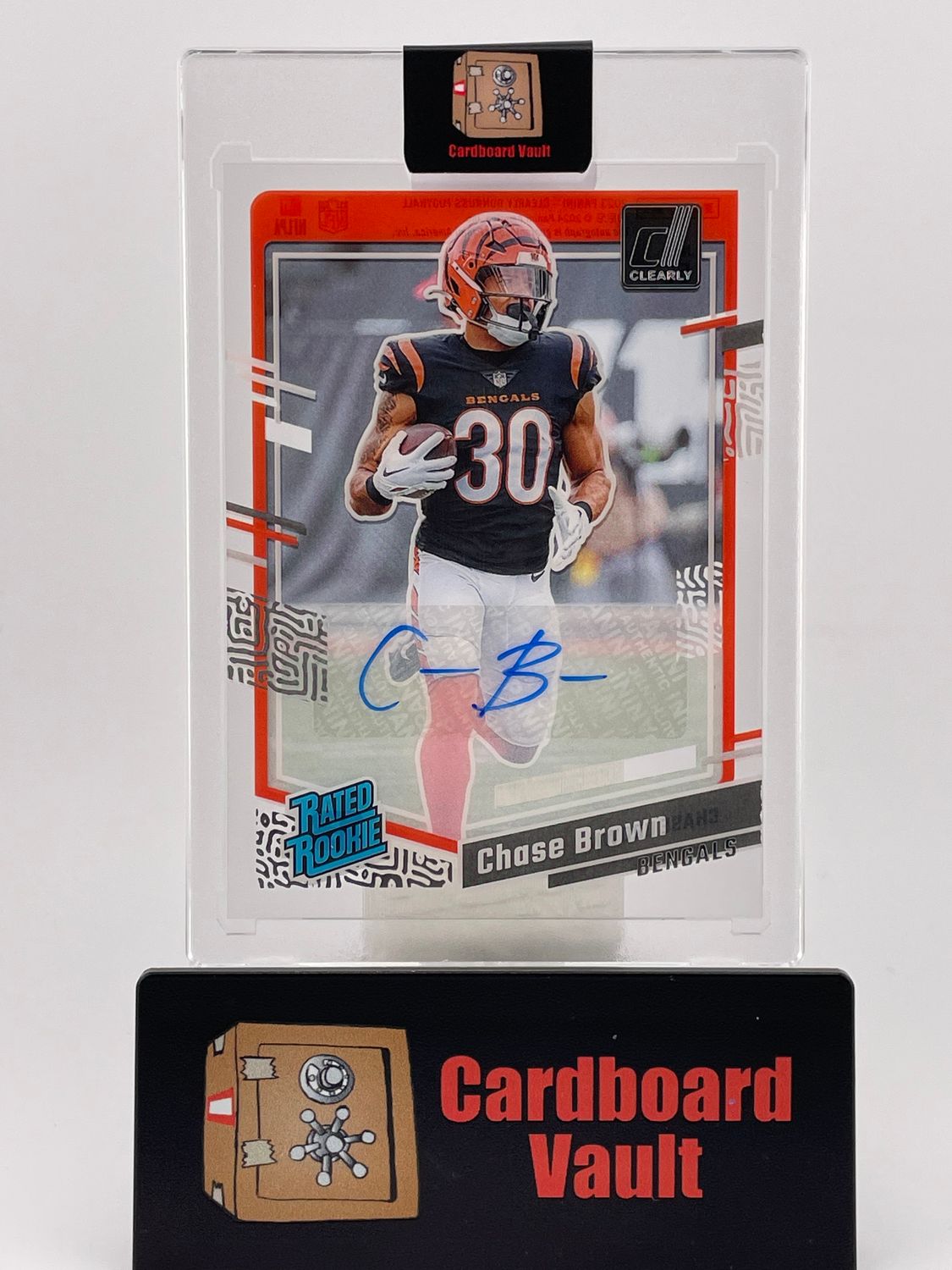 2023 Clearly Chase Brown Rated Rookie Auto No. 55