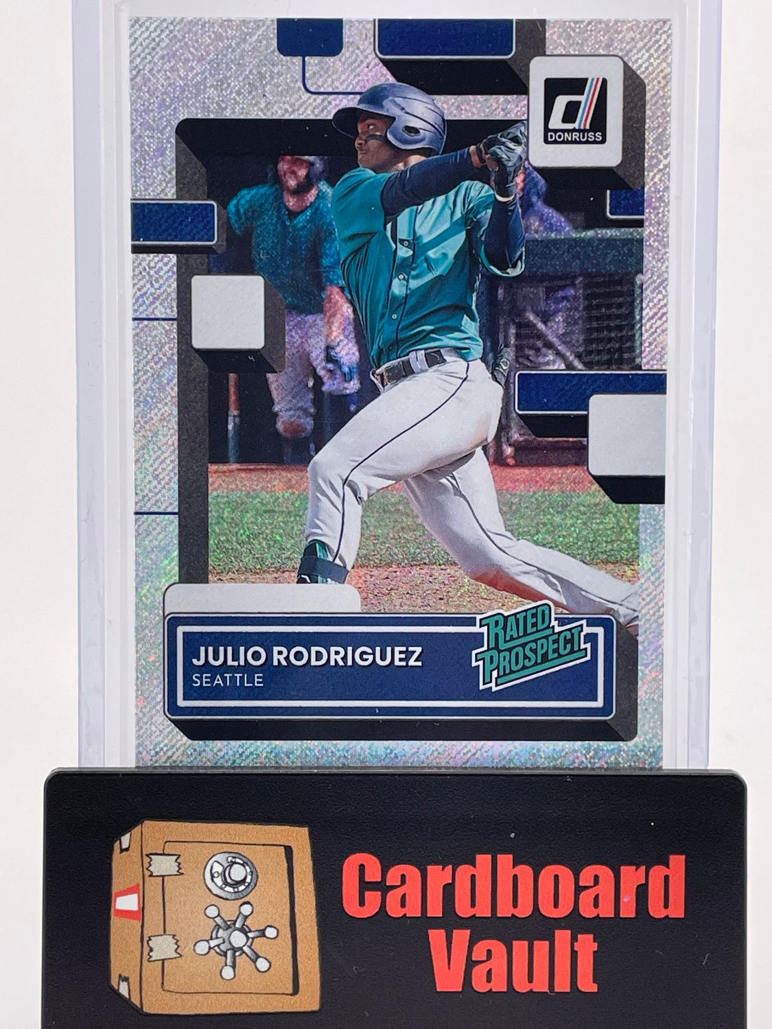 2022 Donruss Julio Rodriguez Rated Rookie Sliver Shimmer No. RP-1
