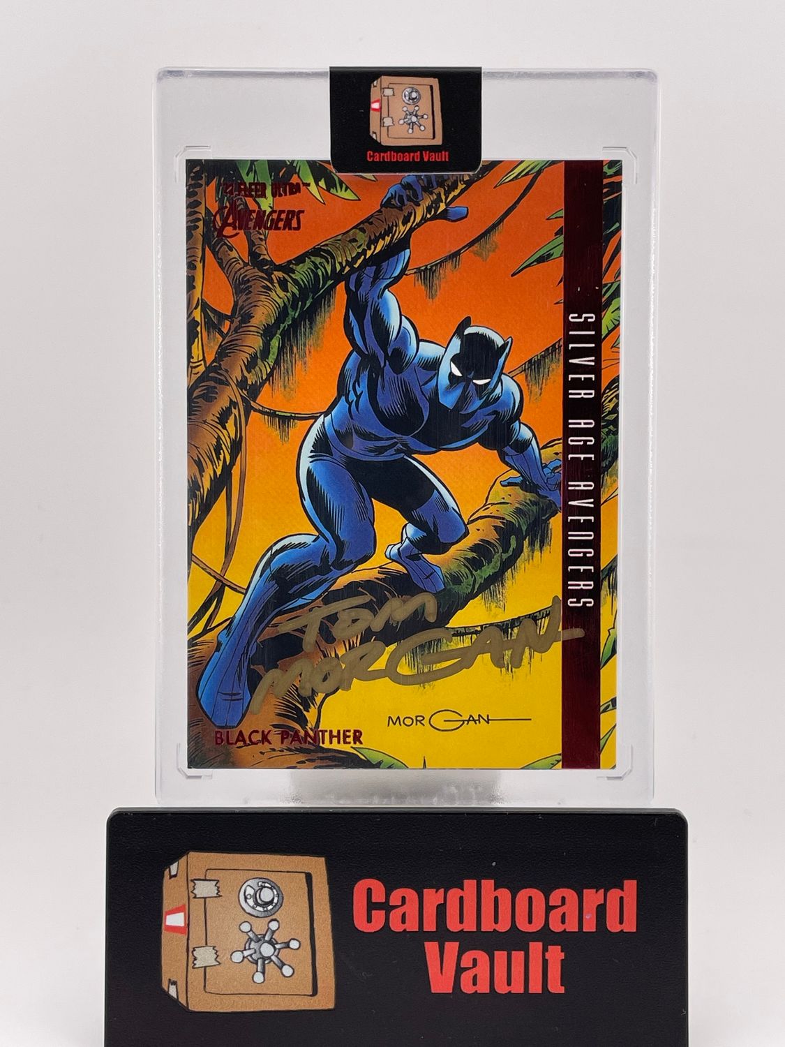 2022 Fleer Ultra Avengers Black Panther Silver Age Avengers Tom Morgan Auto 35/63