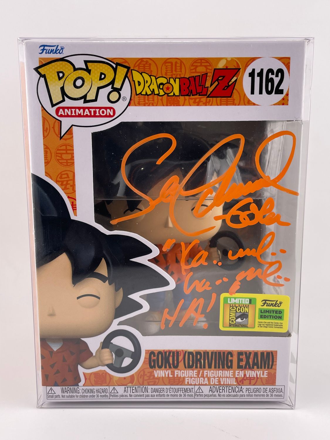 DragonBall Z Goku (Driving Exam) Autograpghed By Sean Schemmel PSA Authenticated 1162 Funko Pop!
