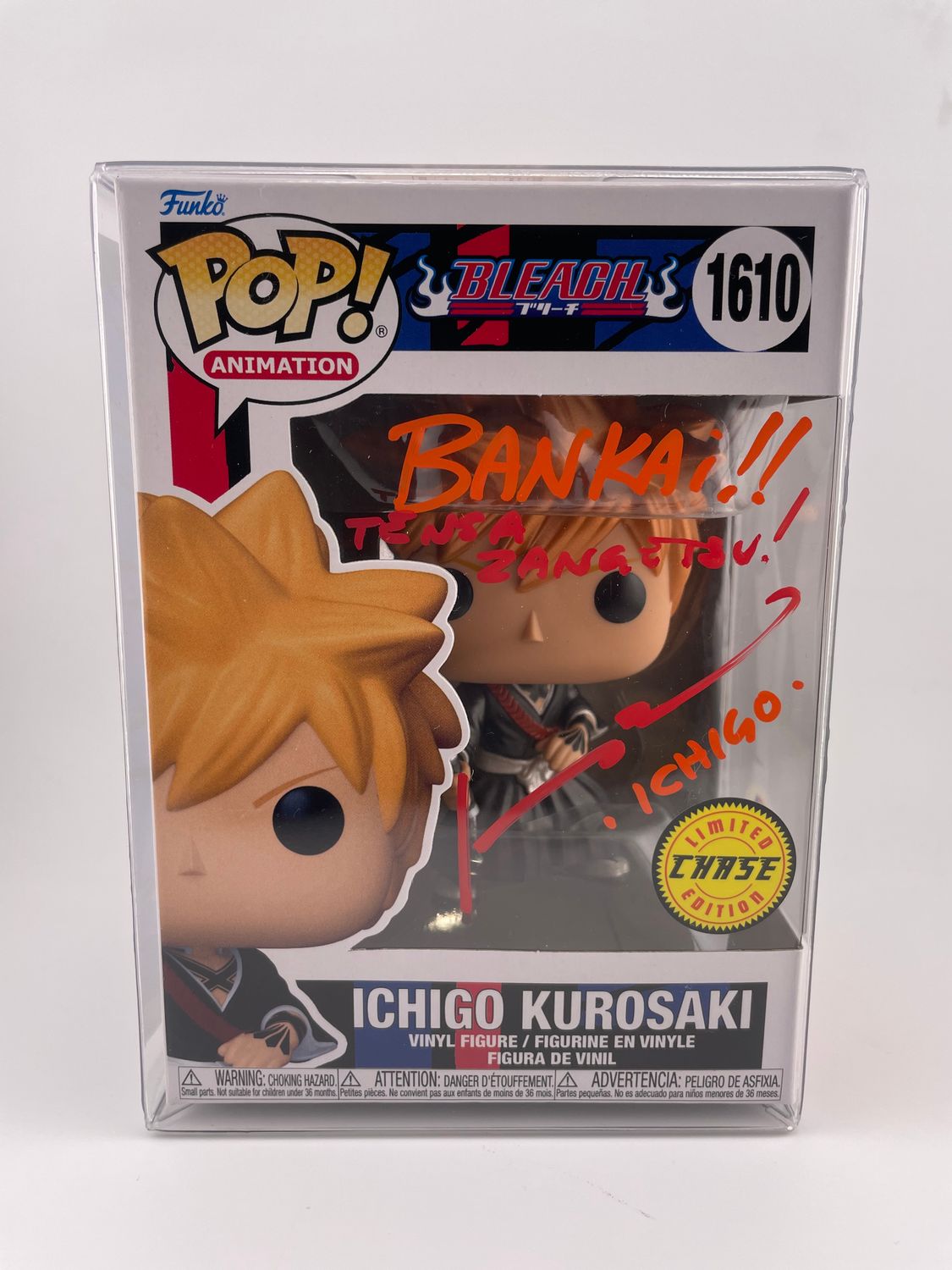 Bleach Ichigo Kurosaki CHASE Autographed By Johnny Yong Bosch PSA Authenticated (AO57242) 1610 Funko Pop!