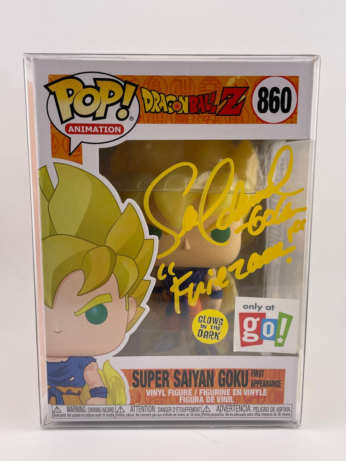 DragonBall Z Super Sayian Goku First Appearance Autographed By Sean Schemmel PSA Authenticated 860 Funko Pop!