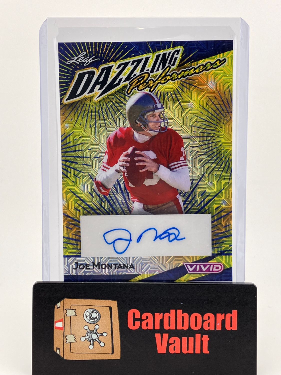 2024 Leaf Vivid Joe Montana Dazzling Performance Auto 6/7 No. DP-JM1