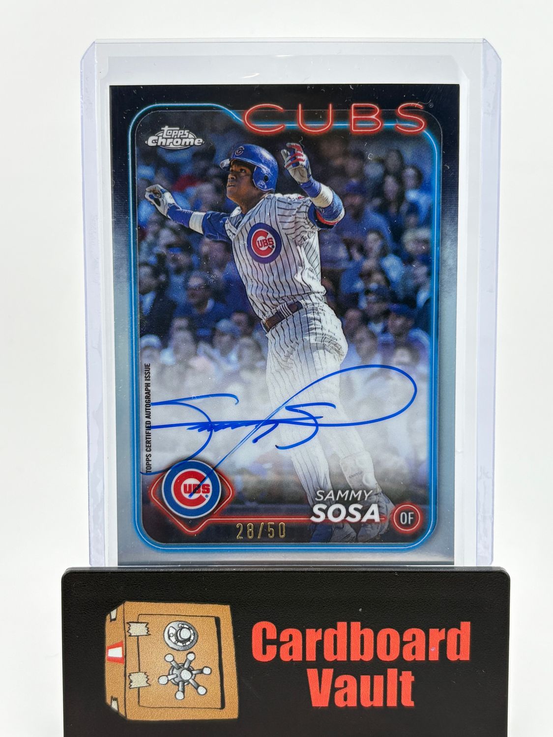 2024 Topps Chrome Sammy Sosa Refractor Auto 28/50 No. CLA-SS