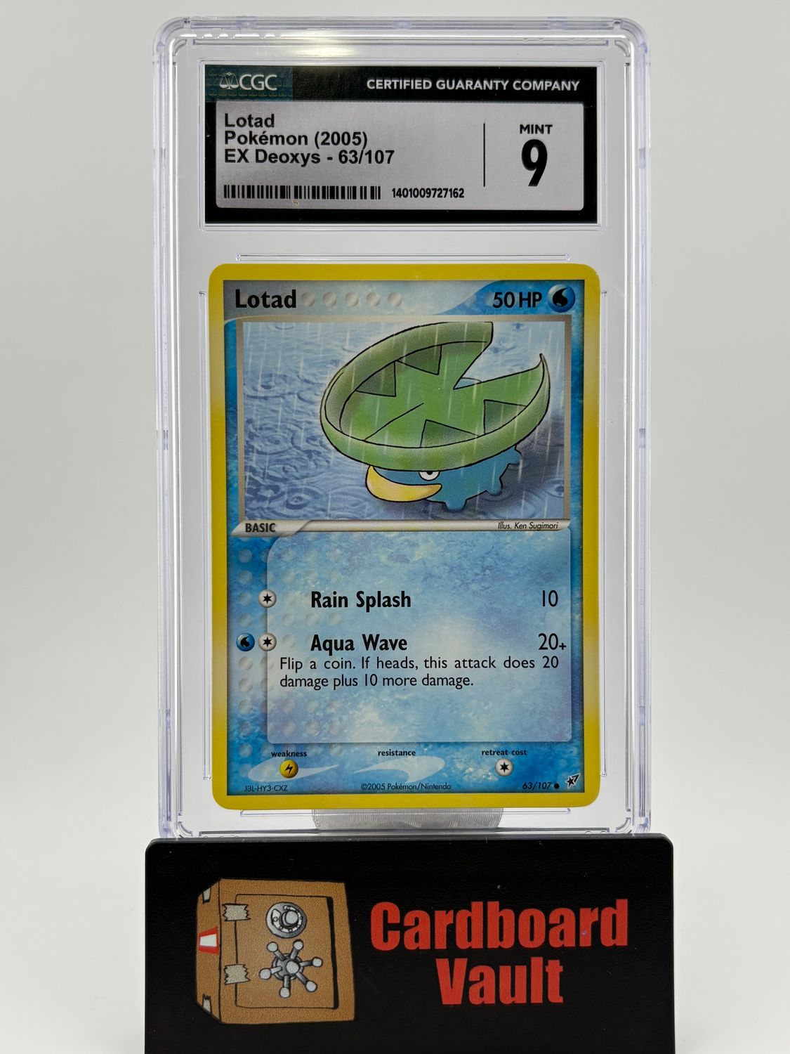 2005 Pokémon Ex Deoxys Lotad No. 63 CGC 9 1401009727162