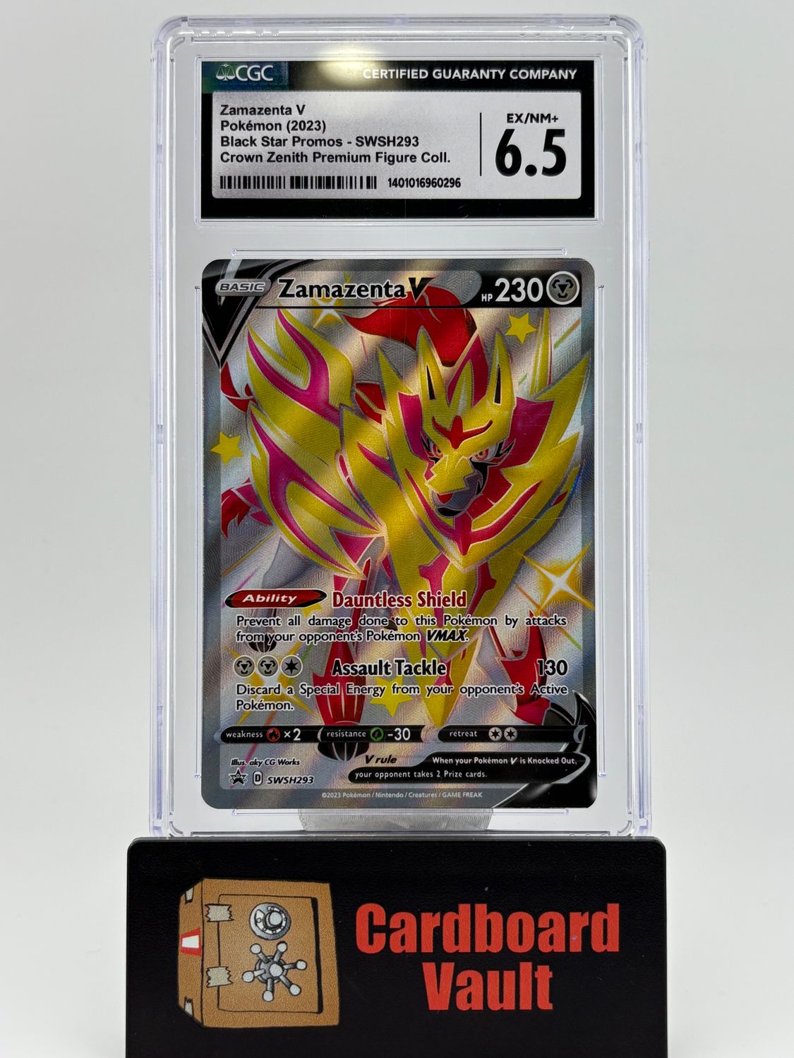 2023 Pokémon Crown Zenith Zamazenta V Black Star Promos No. SWSH293 CGC 6.5 140101690296