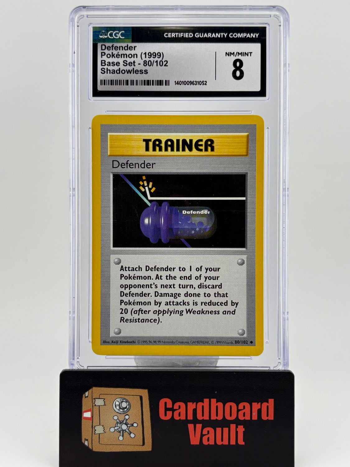 1999 Pokémon Base Set Defender Shadowless No. 80 CGC 8 1401009631052