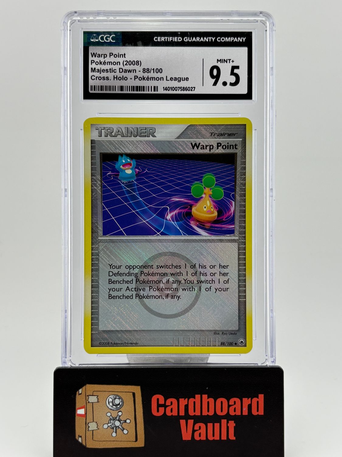 2008 Pokémon Majestic Dawn Warp Point Cross Holo No. 88 CGC 9.5 1401007586027
