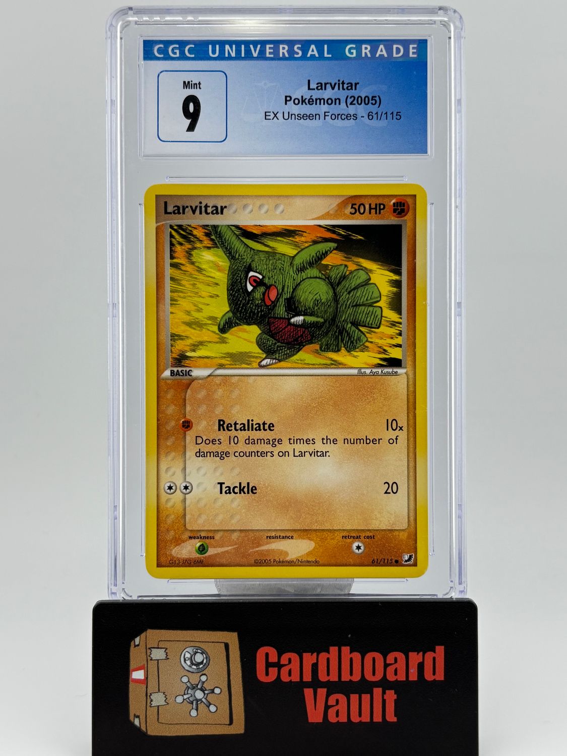 2005 Pokémon Ex Unseen Forces Larvitar No. 61 CGC 9 4128025060