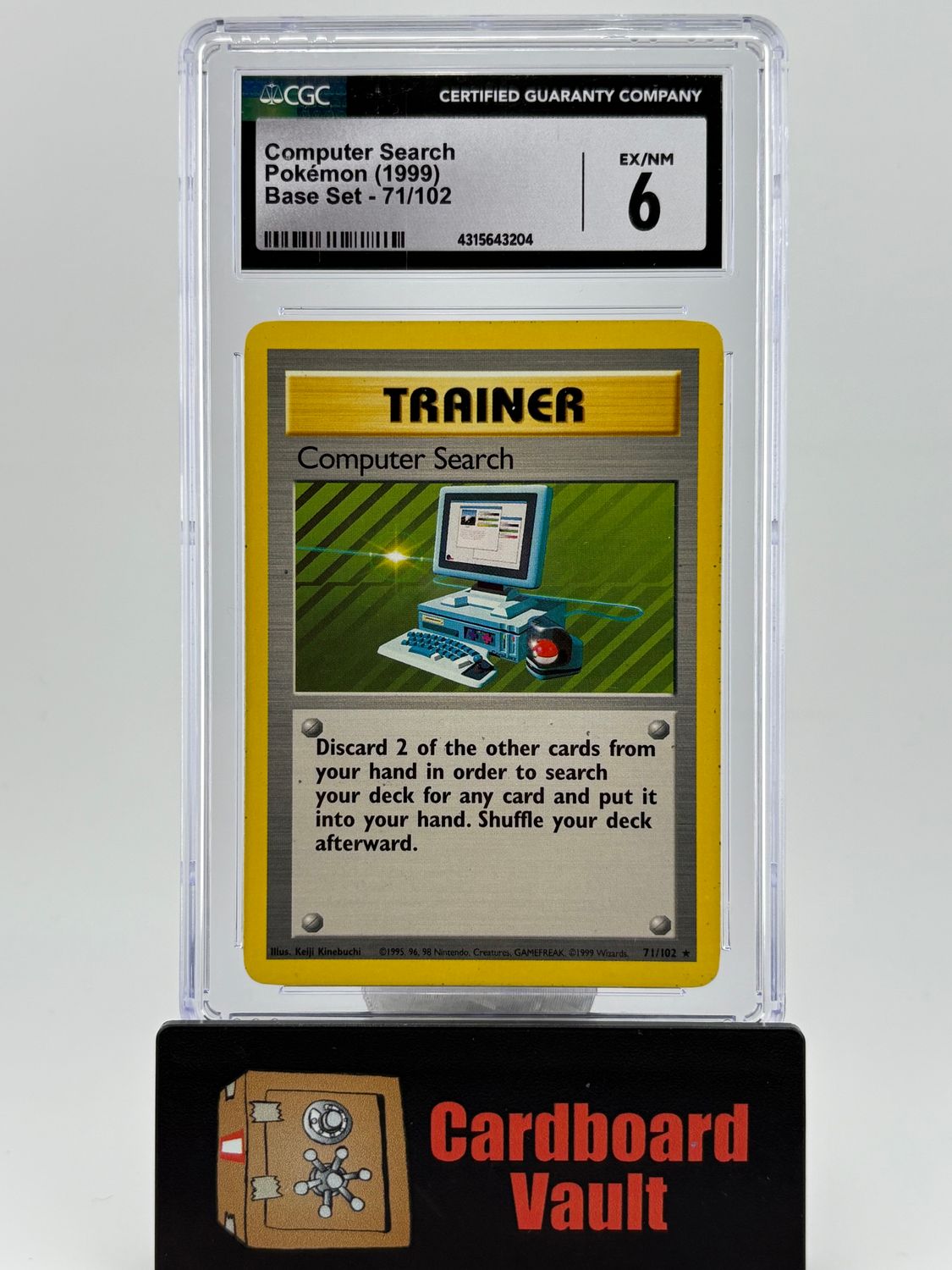 1999 Pokémon Base Set Computer Search No. 71 CGC 6 4315643204