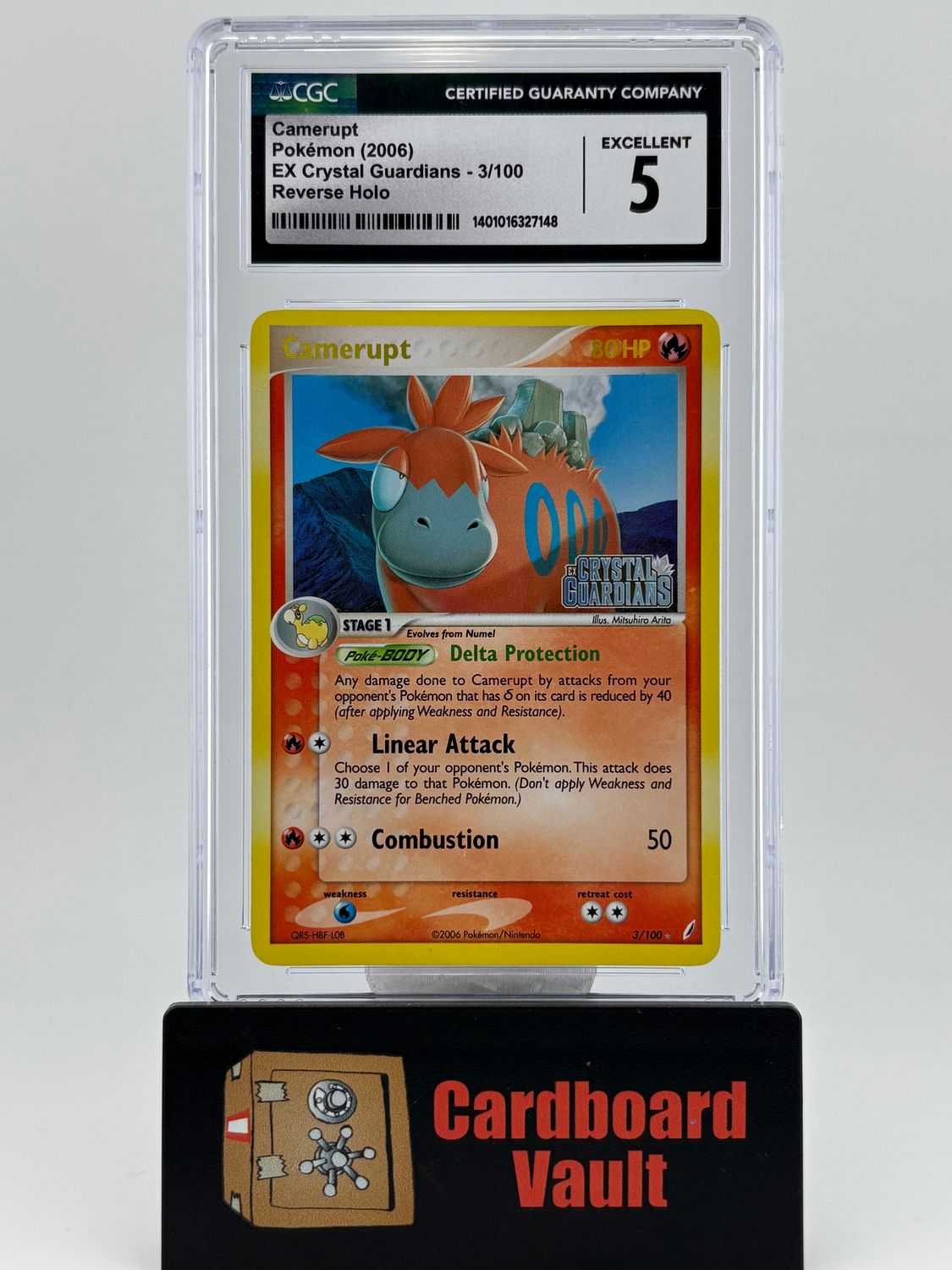2006 Pokémon Ex Crystal Guardians Camerupt No. 3 CGC 5 1401016327148