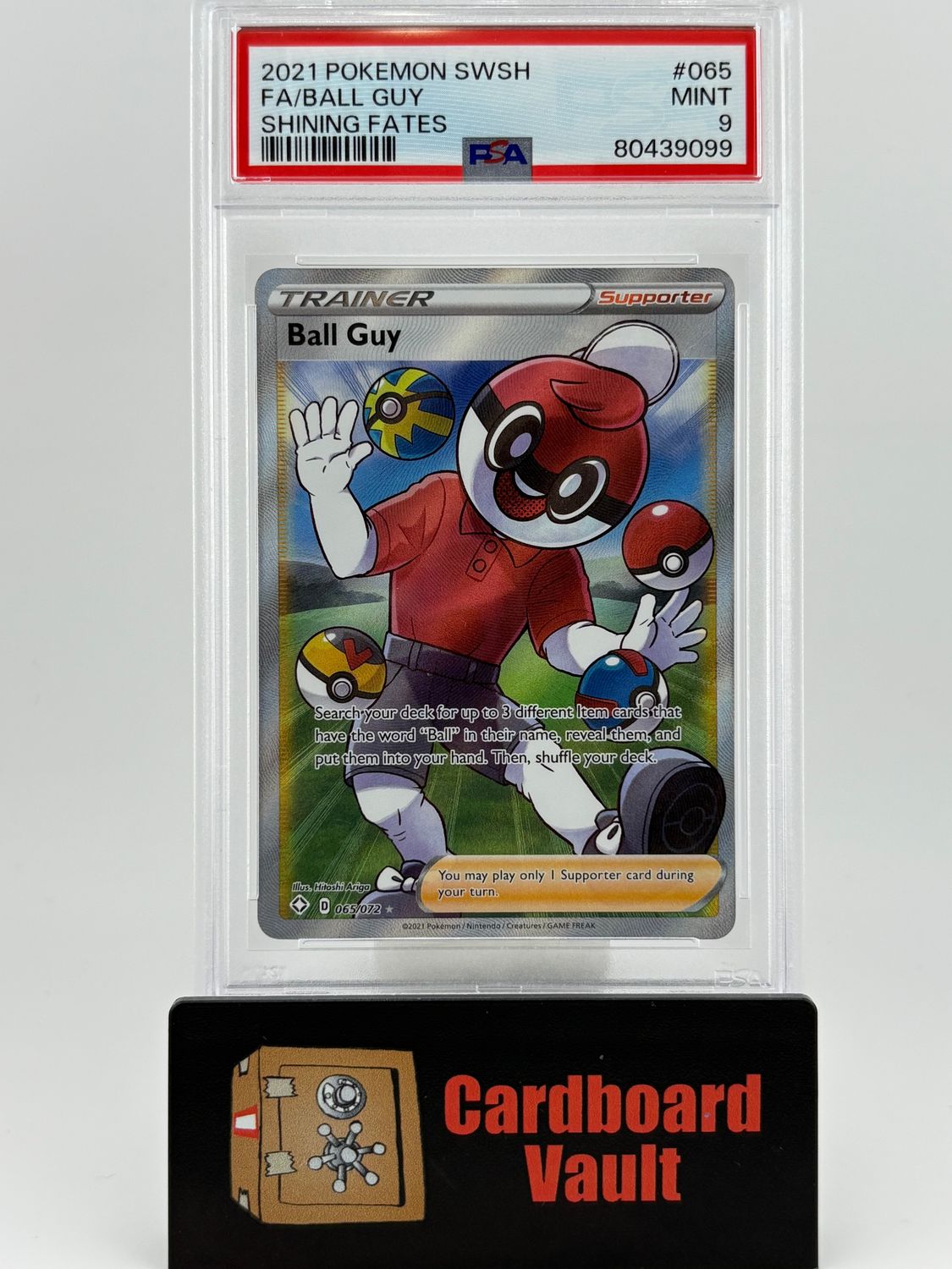 2021 Pokémon Shining Fates Ball Guy Full Art No. 65 PSA 9 80439099