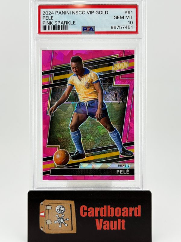 2024 Panini NSCC VIP Gold Pele Pink Sparkle 51/88 No. 61 PSA 10 96757451