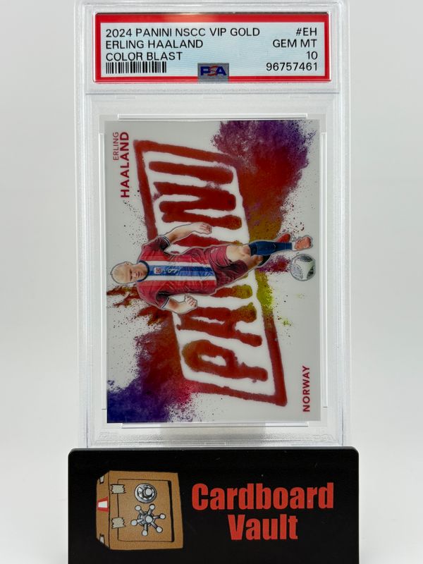 2024 Panini NSCC VIP Gold Erling Haaland Color Blast 31/44 No. EH PSA 10 96757461