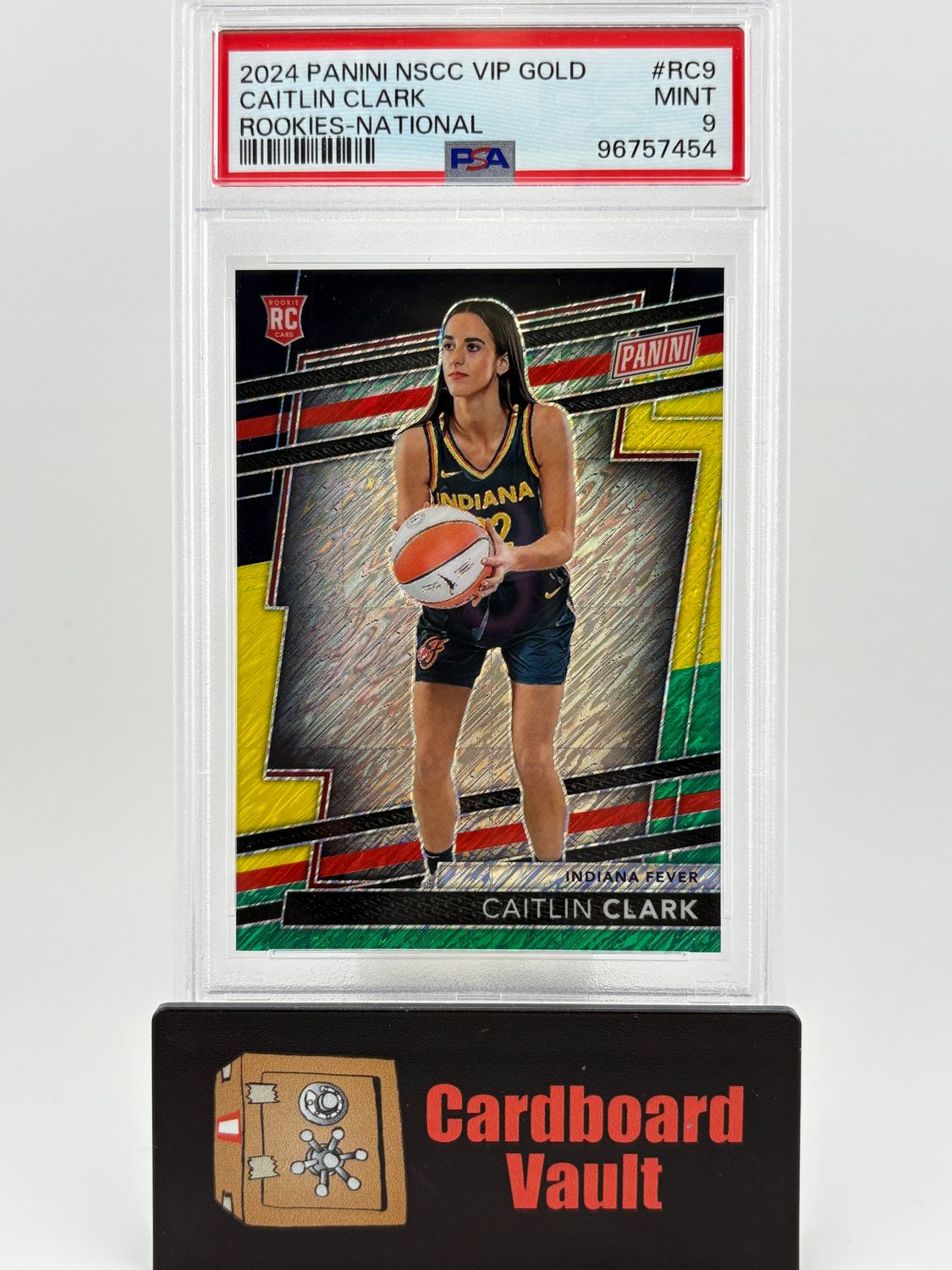 2023 Panini National NSCC VIP Gold Caitlin Clark Rookie-National 20/44 No. RC9 PSA 9 96757454
