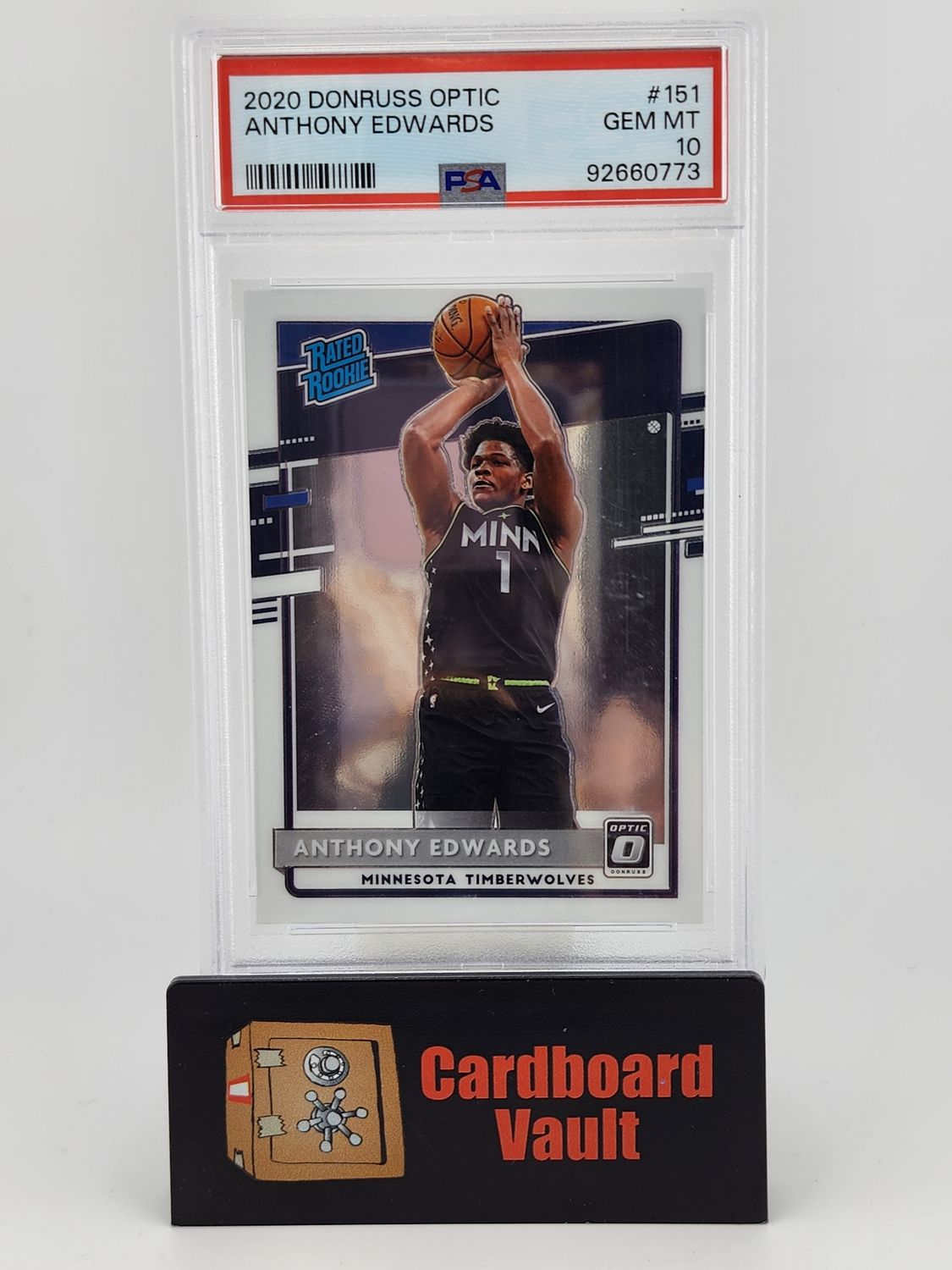 2020 Donruss Optic Anthony Edwards Rated Rookie No. 151 PSA 10 92660773