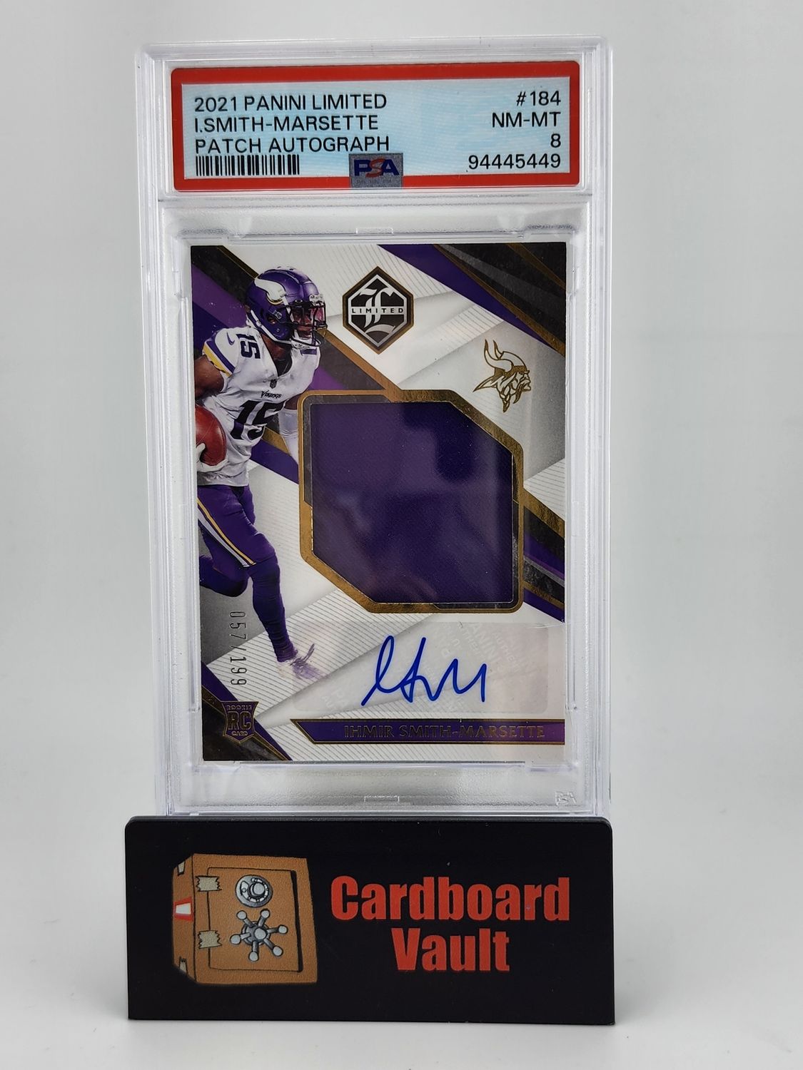 2021 Limited Ihmir Smith- Marsette Patch Autograph 57/199 No. 184 PSA 8 9445449