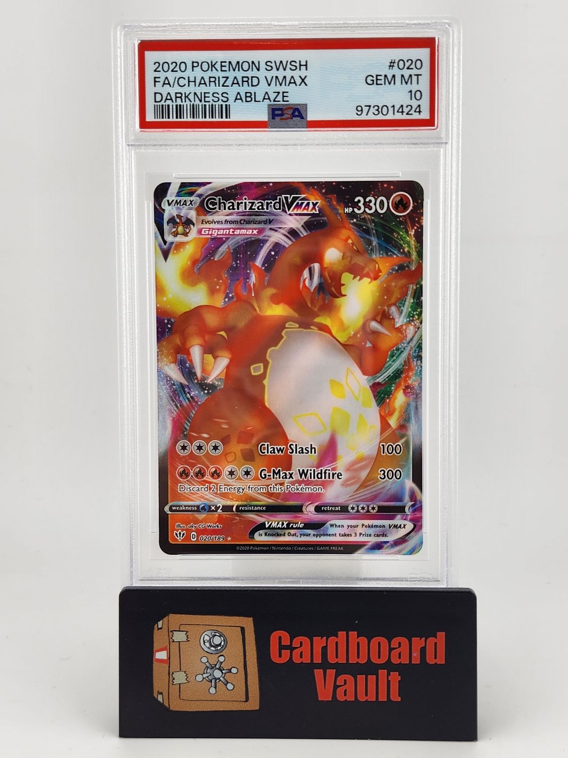 2020 Pokémon Charizard Full Art #020/189 PSA 10 97301424