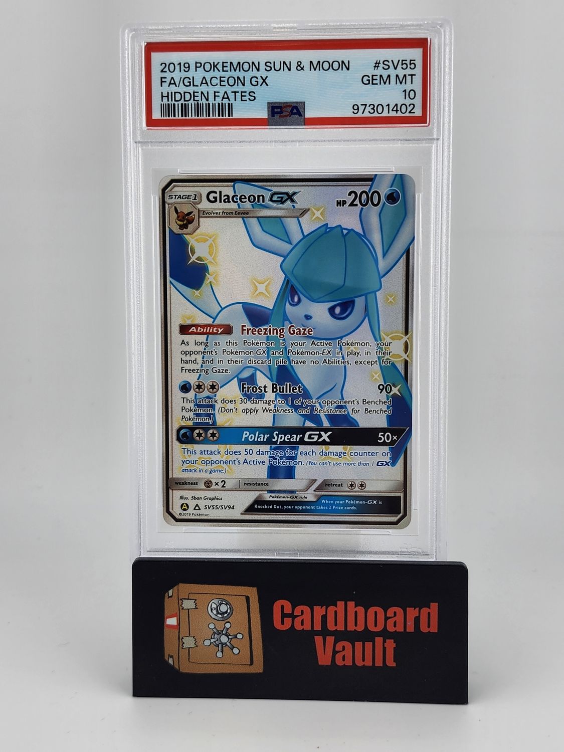2019 Pokémon Glaceon GX Full Art #SV55 PSA 10 97301402