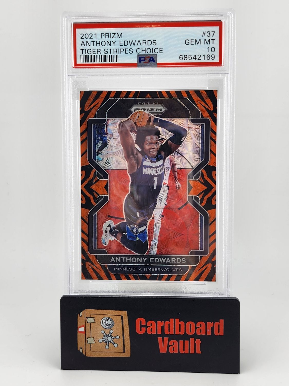 2021 Prizm Anthony Edwards Tiger Stripes Choice #37 PSA 10 68542169