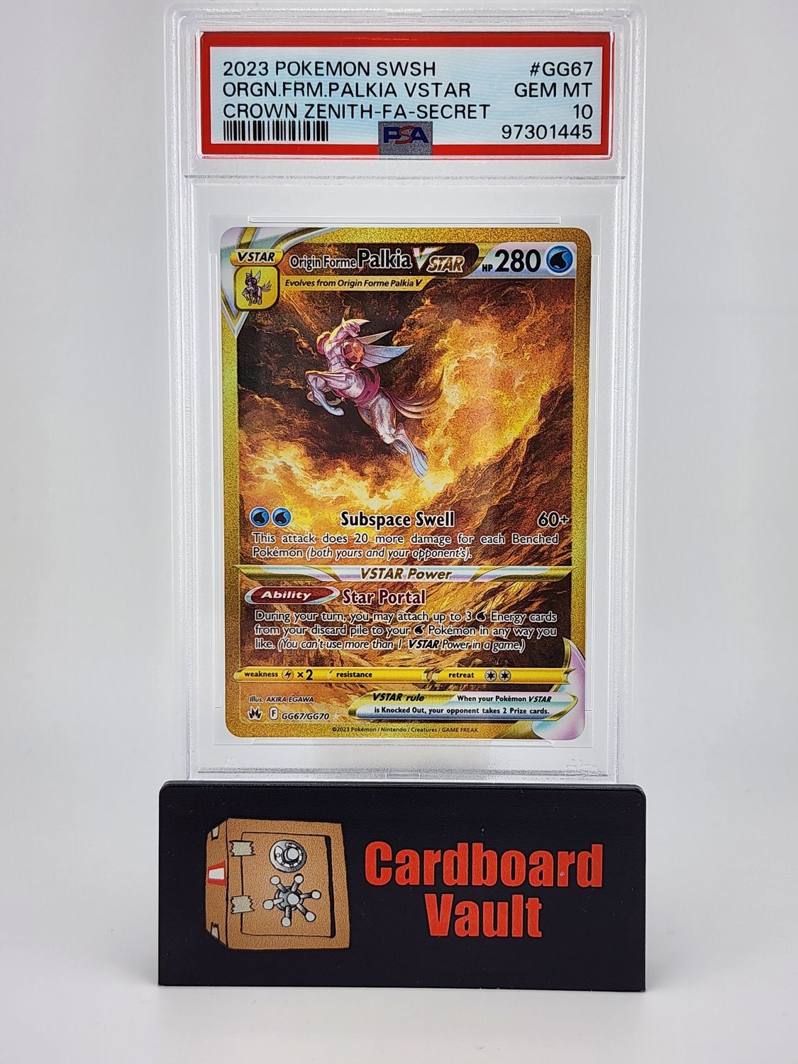 2023 Pokémon Origin Forme Palkia VSTAR #GG67 PSA 10 97301445