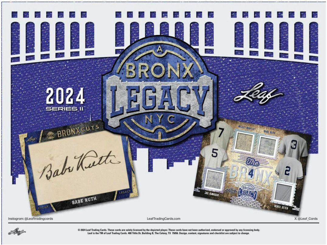 2024 Leaf A Bronx Legacy Baseball Series 2 Hobby Box