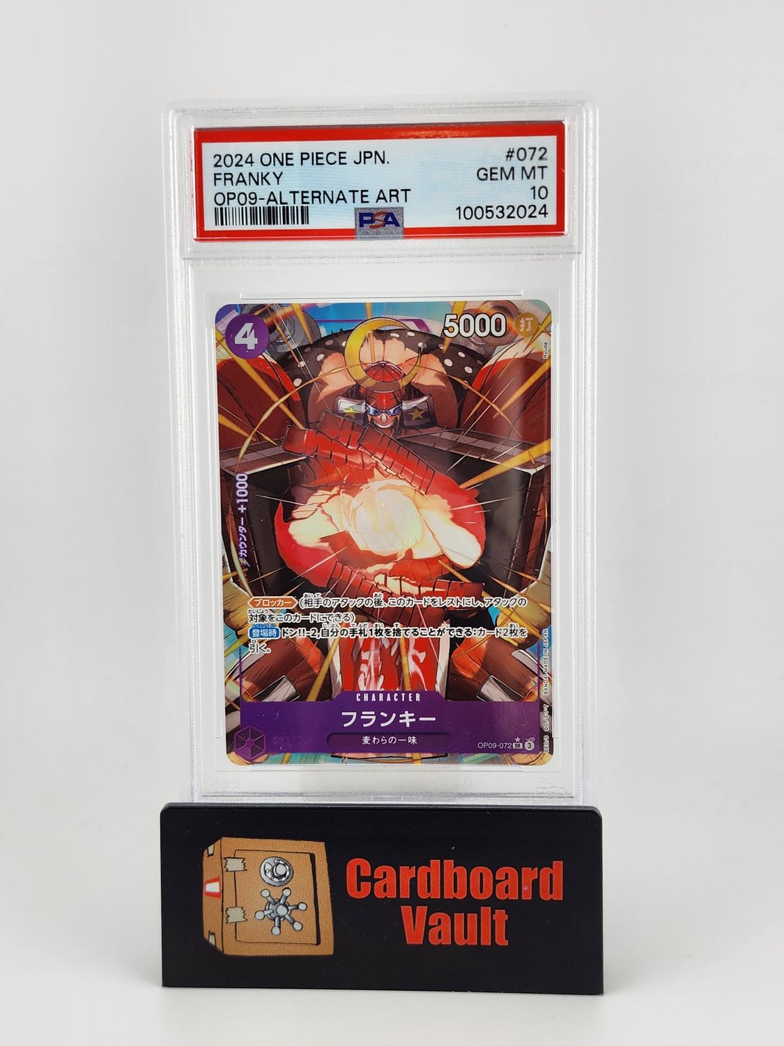2024 One Piece Japanese Franky OP09 Alternate Art #072 PSA 10 100532024