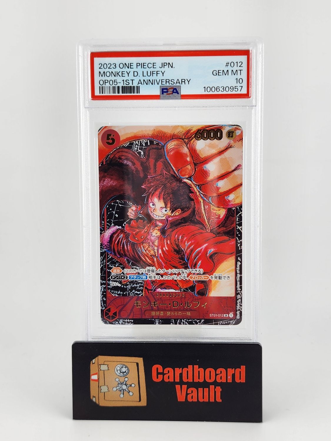 2023 One Piece Japanese Monkey D. Luffy OP05 1st Anniversary #012 PSA 10 100630957