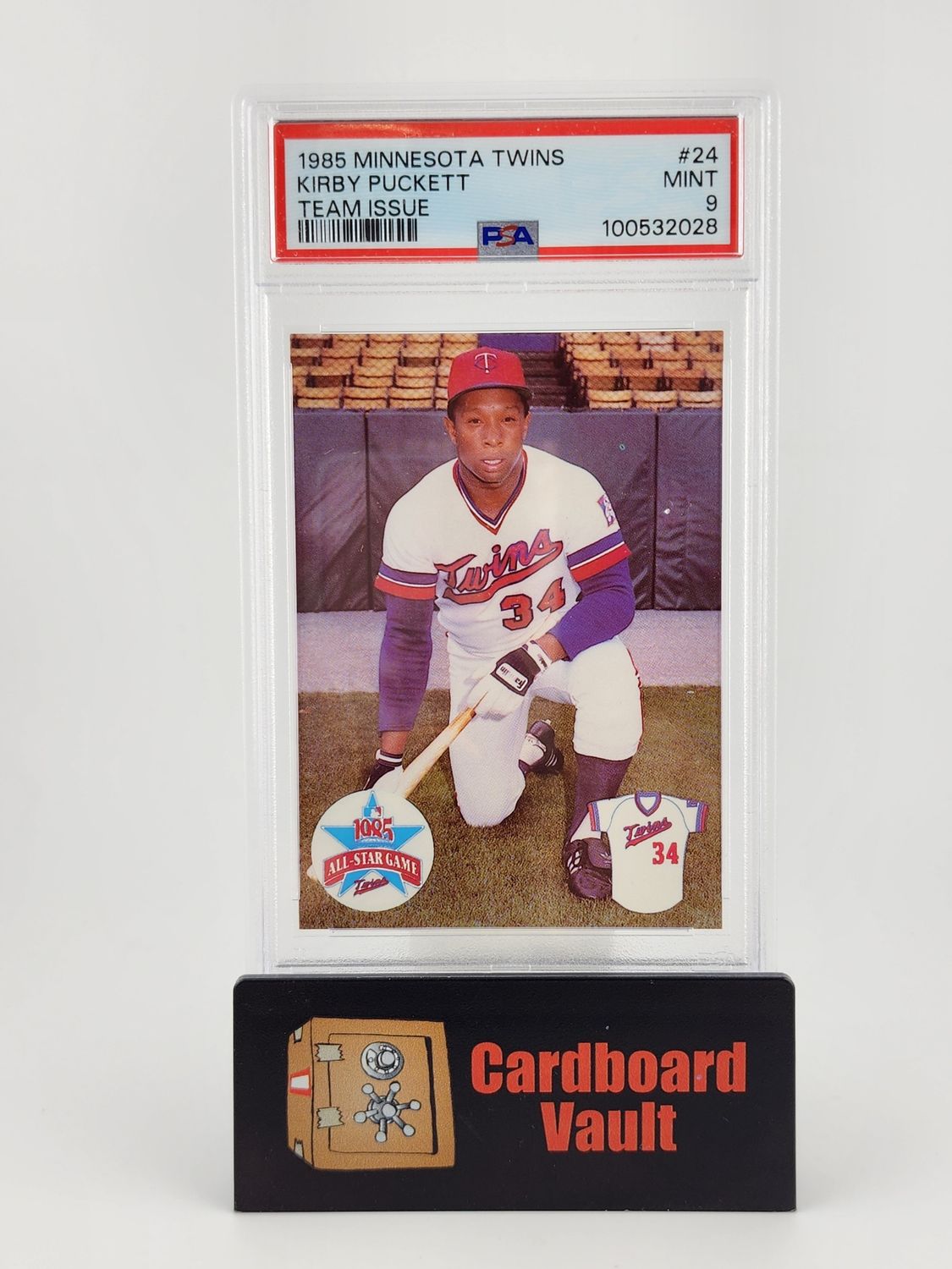 1985 Minnesota Twins Kirby Puckett Team Issue #24 PSA 9 100532028
