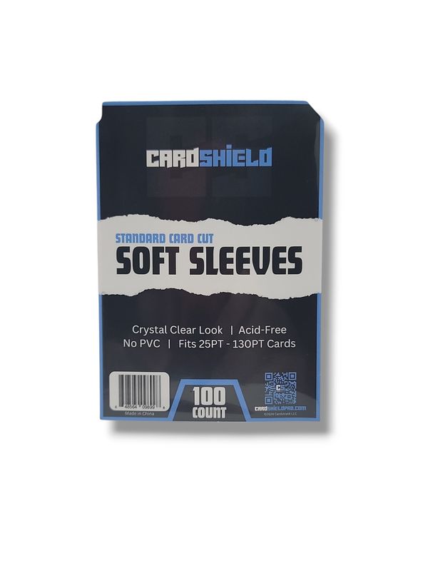 Card Shield Standard Card Corner Cut Soft Sleeves 100 Count