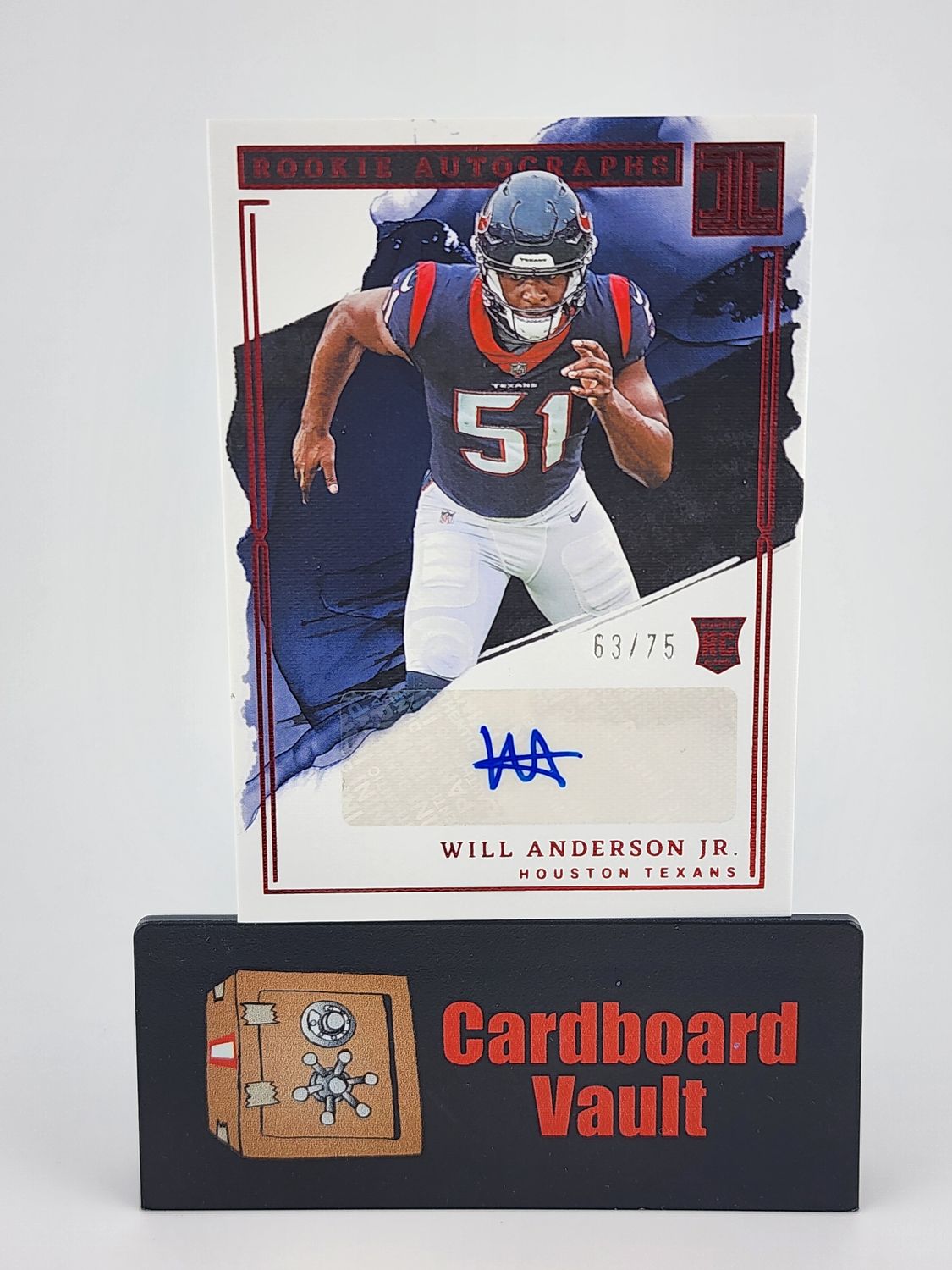 2023 Impeccable Will Anderson Jr Rookie Autographs #RA-WA 63/75