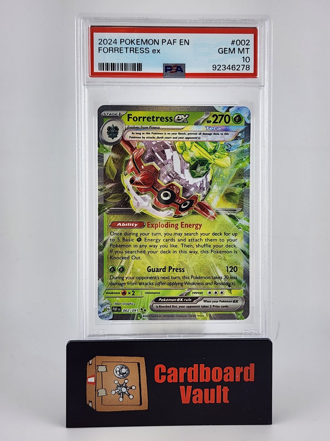 2024 Pokémon Forretress ex #002 PSA 10 92346278