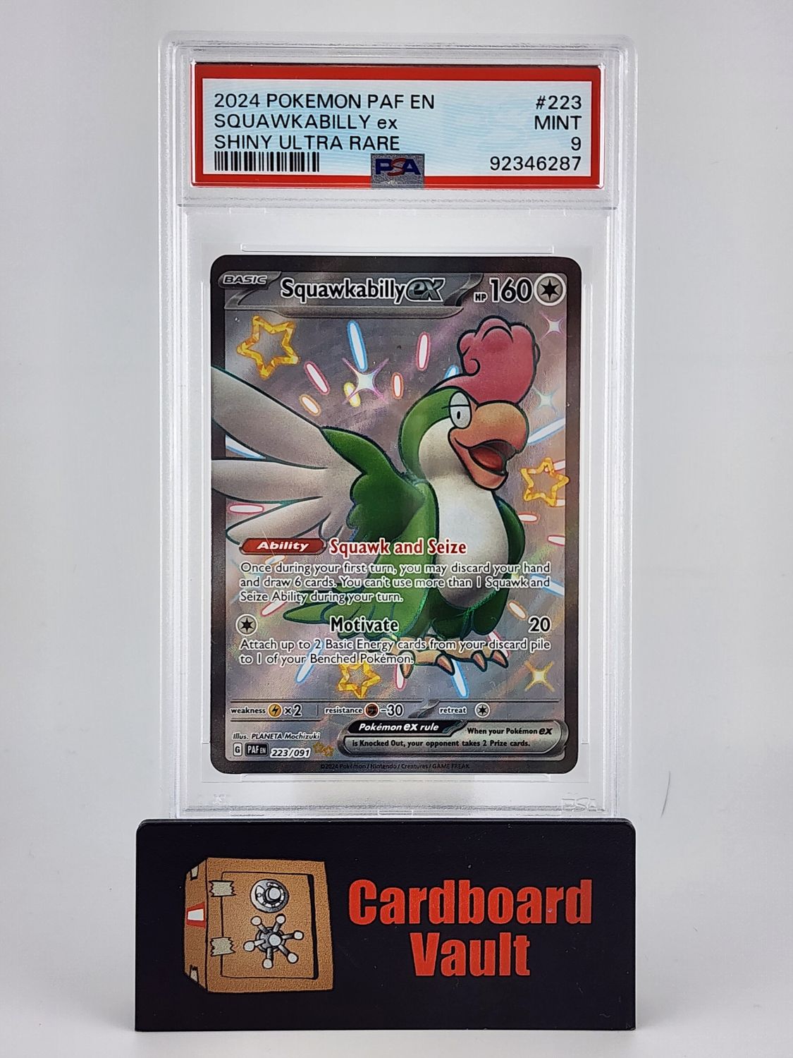 2024 Pokémon Squawkabilly ex Shiny Ultra Rare #223 PSA 9 92346287