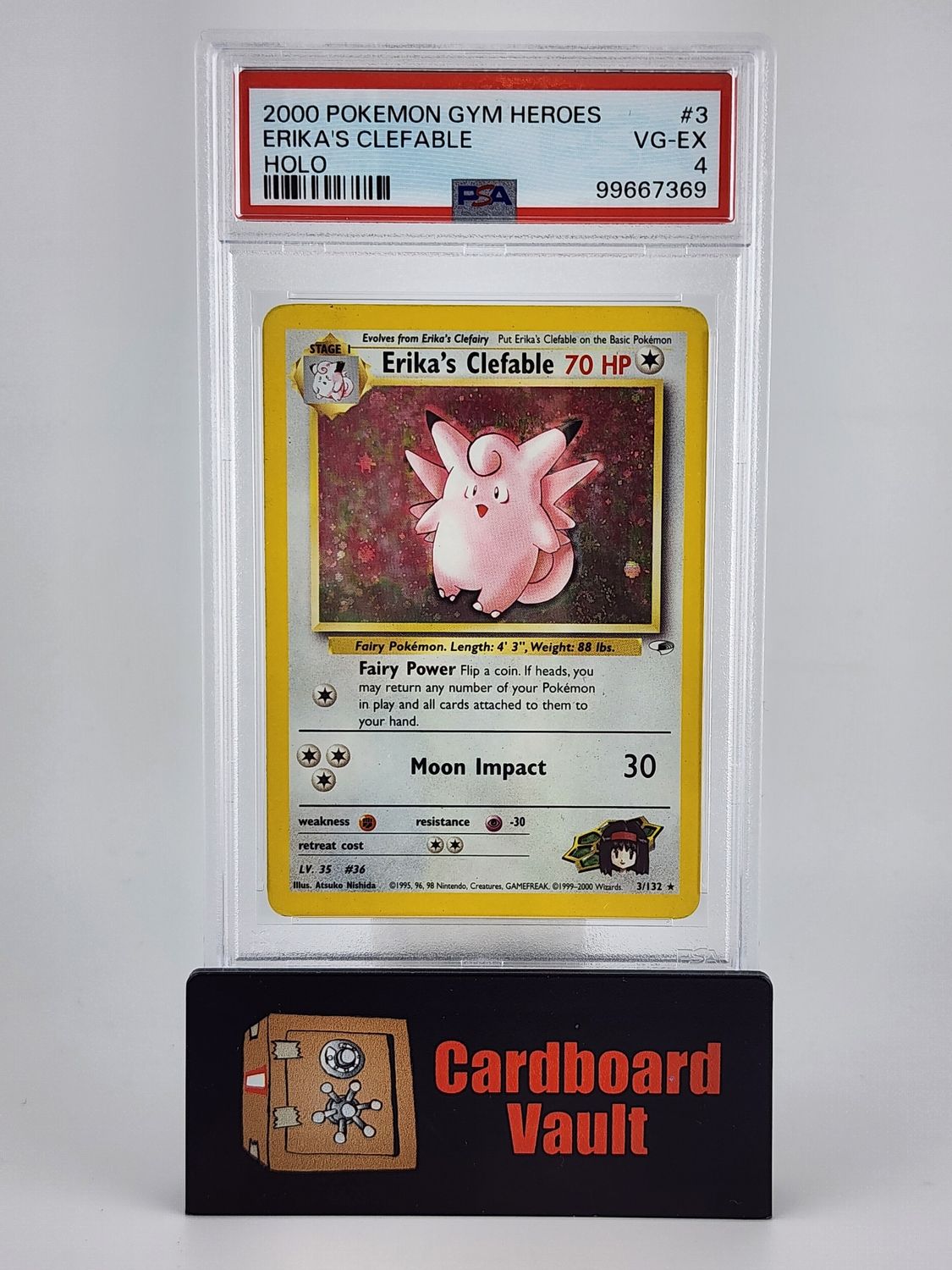 2000 Pokémon Erika&#39;s Clefable Holo #3 PSA 4 99667369