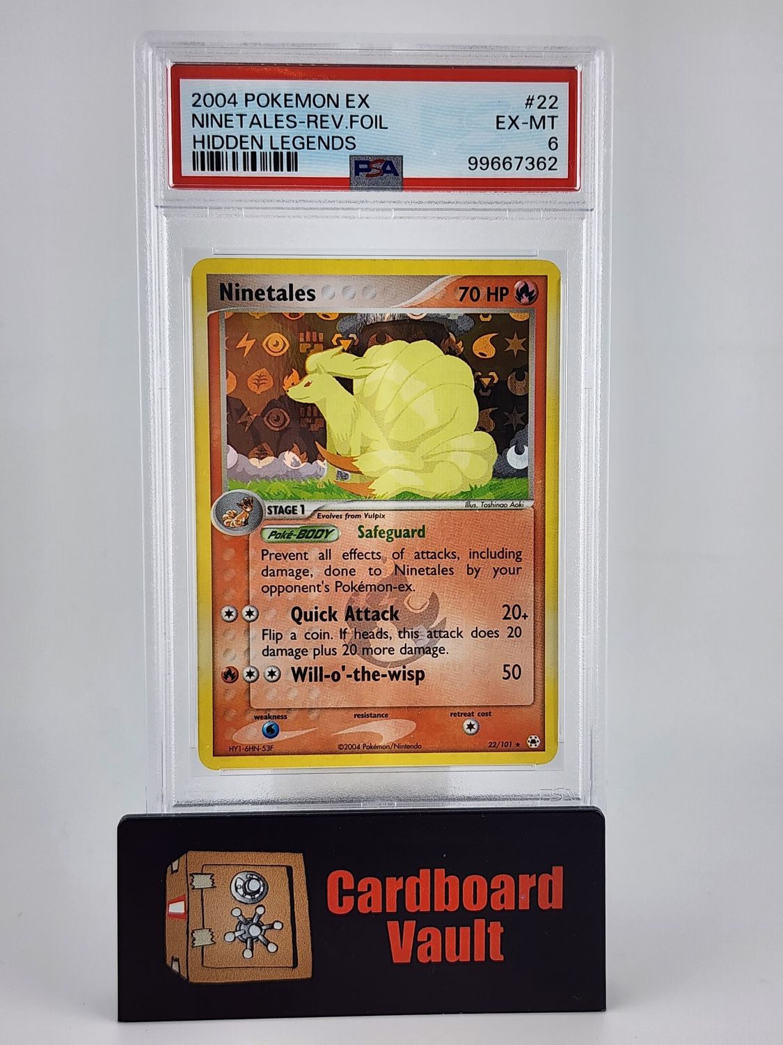 2004 Pokémon Ninetales Reverse Foil #22 PSA 6 99667362