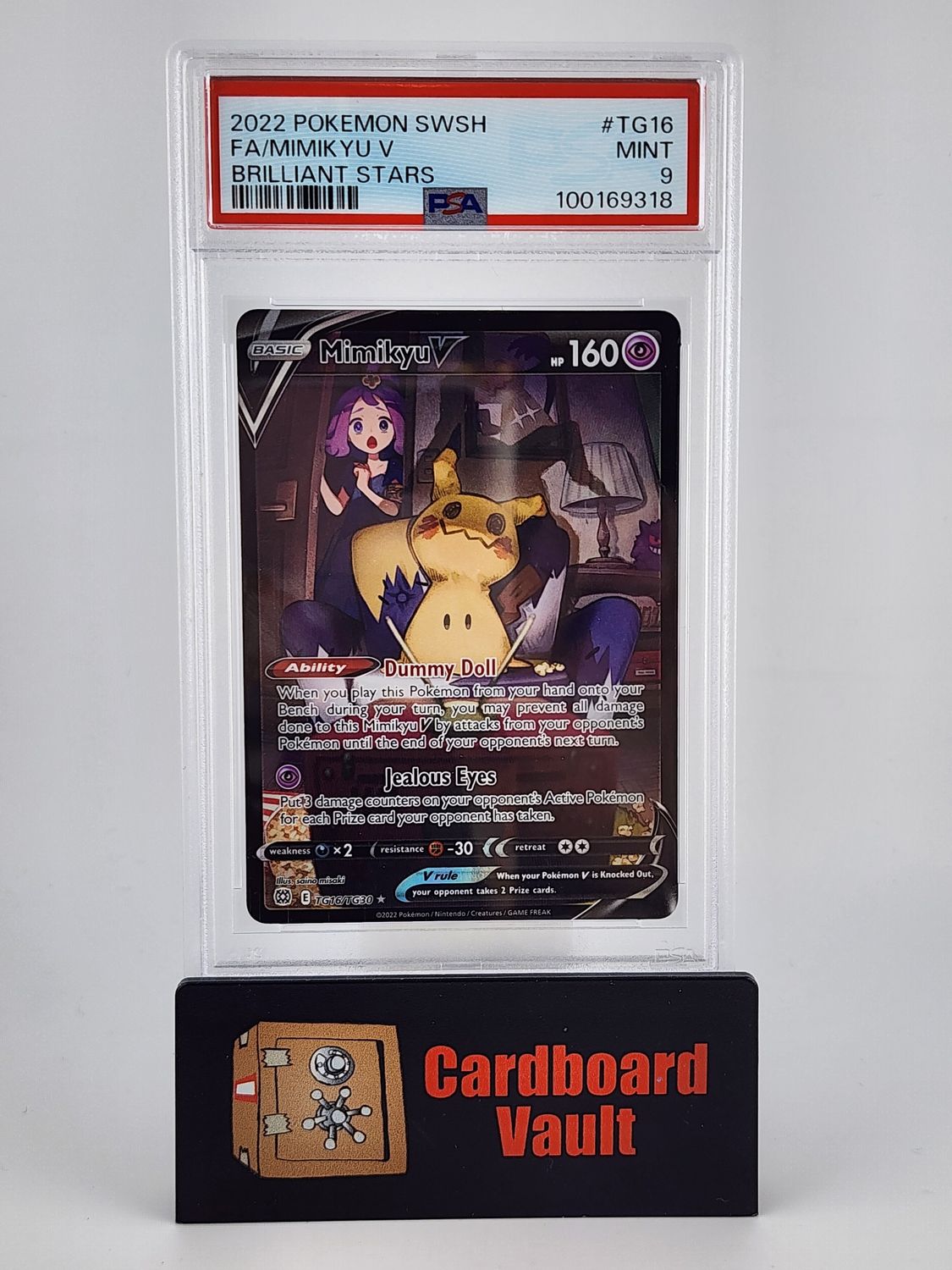 2022 Pokémon Mimikyu V #TG16 PSA 9 100169318