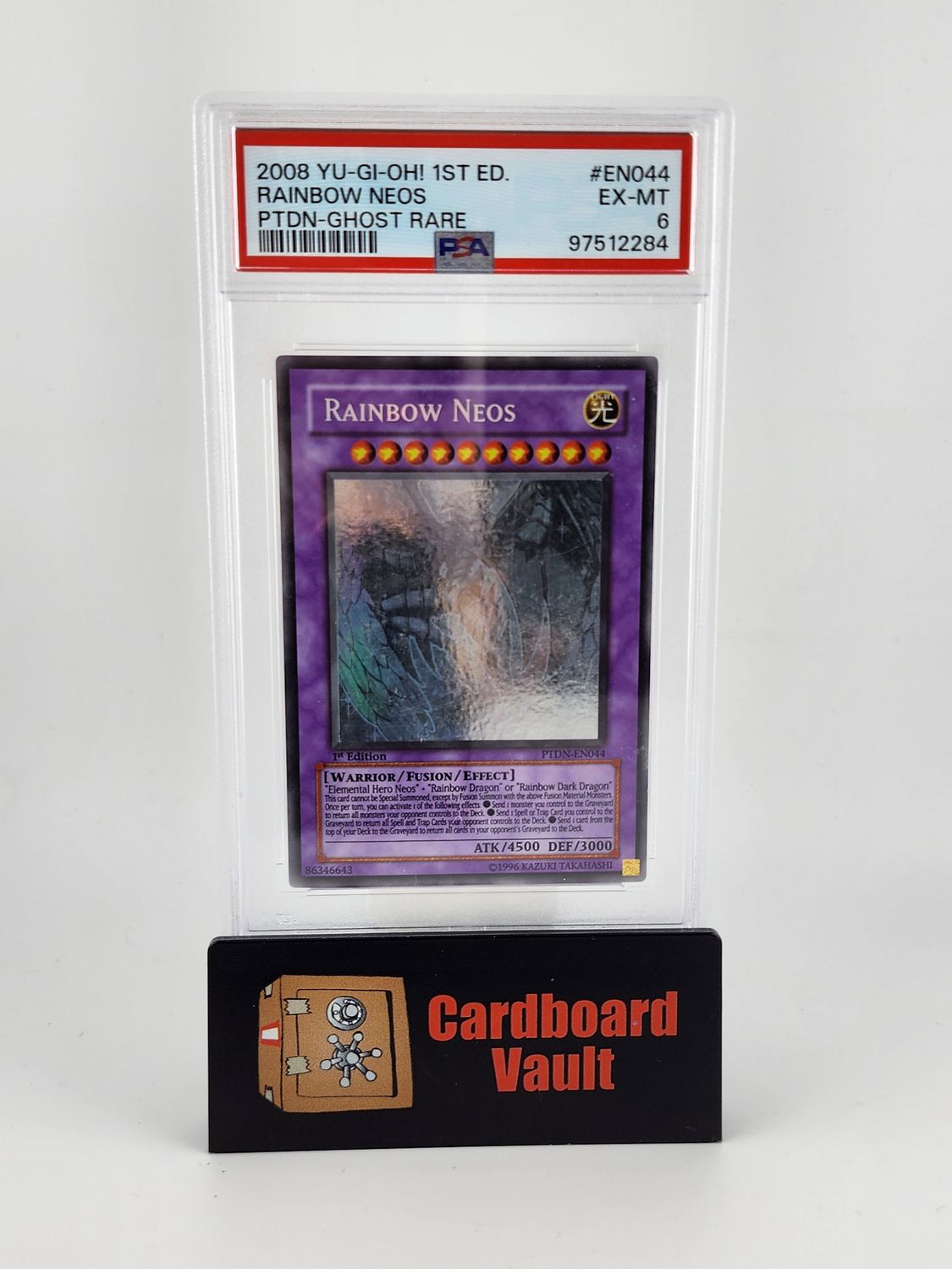 2008 Yu-Gi-Oh 1st Edition Rainbow Neos PTDN Ghost Rare #EN044 PSA 6 97512284