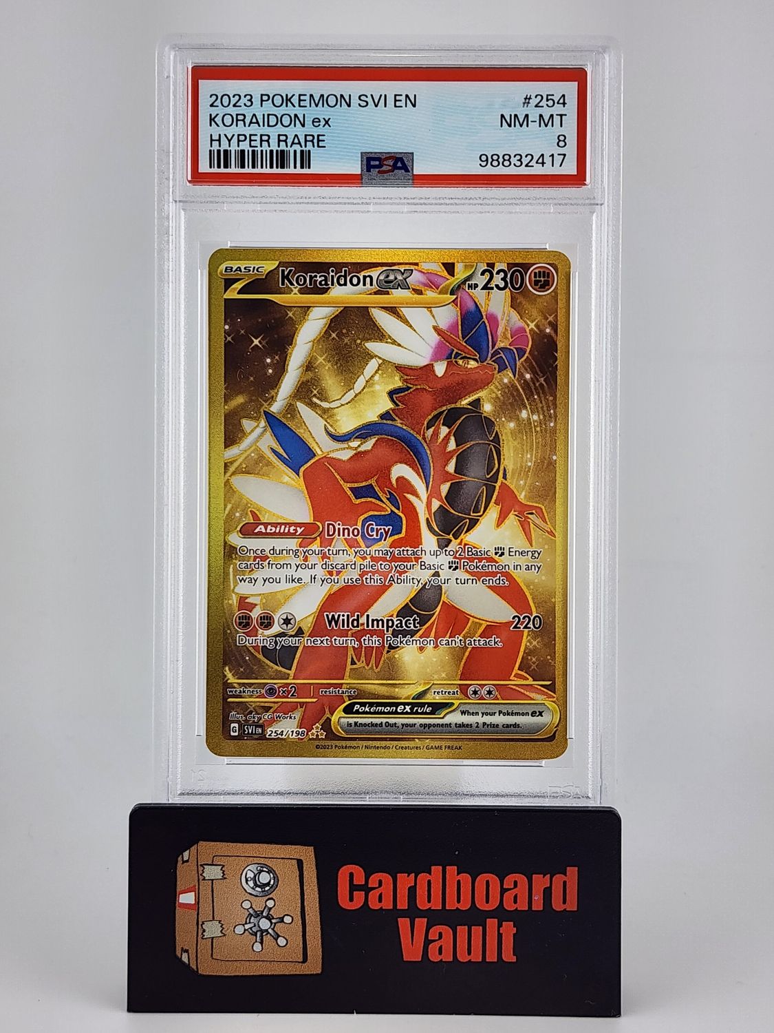 2023 Pokémon Koraidon ex Hyper Rare #254 PSA 8 98832417
