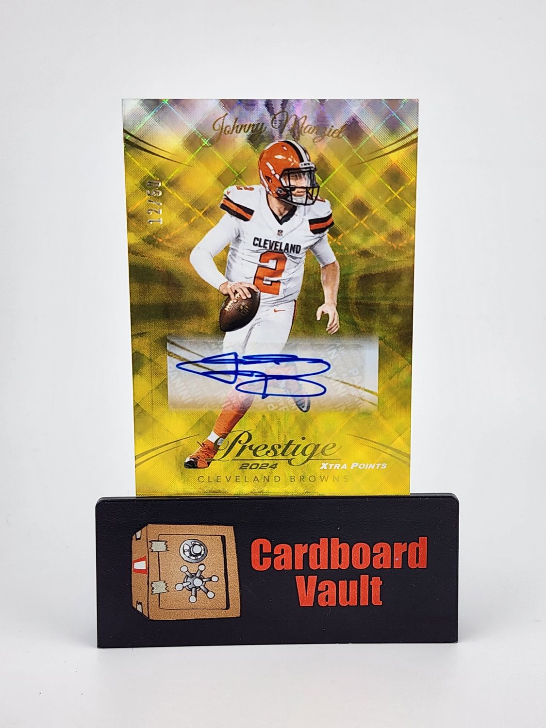 2024 Prestige Johnny Manziel Gold Autograph  #73 12/50