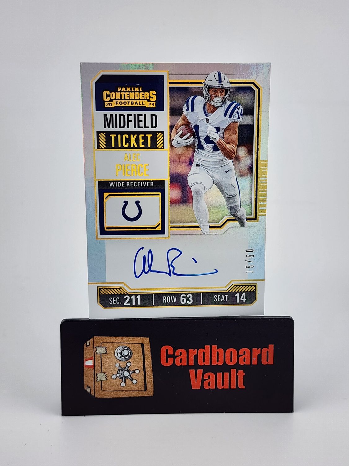 2023 Panini Contenders Alex Pierce Midfield Ticket Autograph #CTA-API 15/50