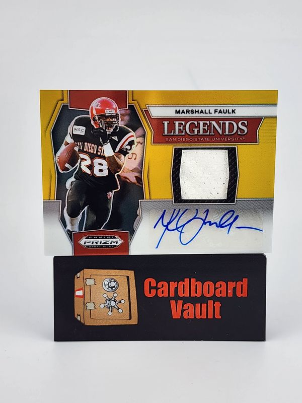2024 Prizm Draft Picks Marshall Faulk Legends Patch Autograph #LPA-MF 09/10
