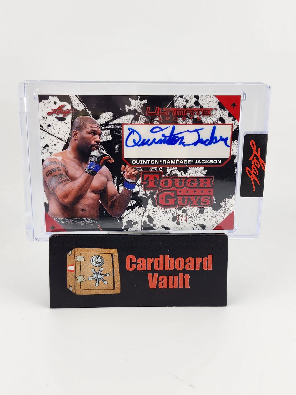 2024 Leaf Ultimate Sports Quinton &quot;Rampage&quot; Jackson Tough Guys Autograph #UTG-QJ1 Red 3/3