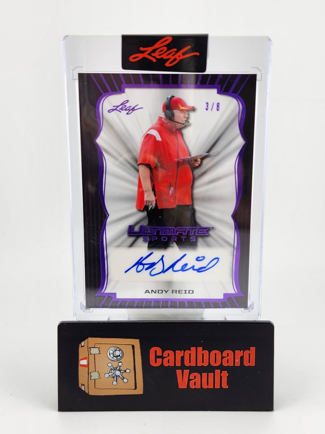 2024 Leaf Ultimate Sports Andy Reid Autograph #US-AR1 Purple 3/8