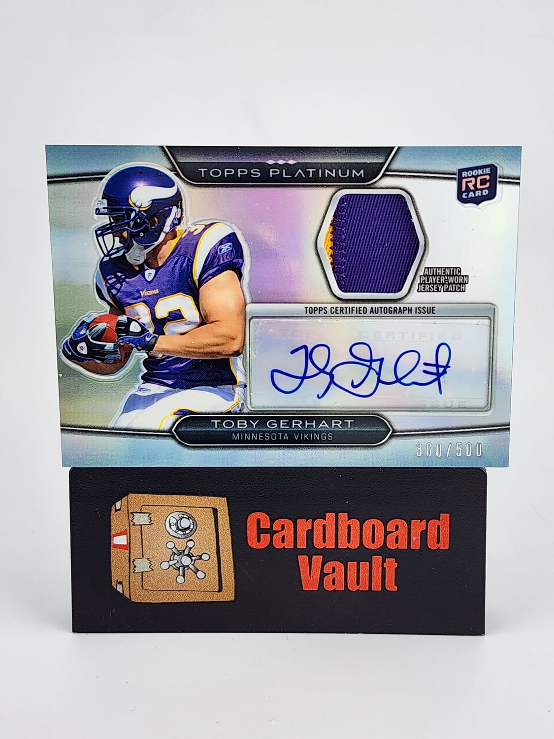 2010 Topps Chrome Toby Gerhart #ARP-TG 300/500 Rookie Card