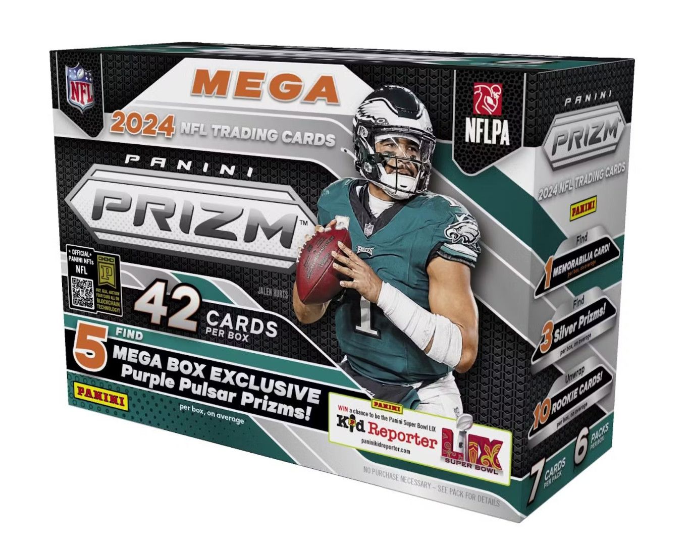 2024 Panini Prizm Football Hobby Mega Box (Purple Pulsar Prizms)