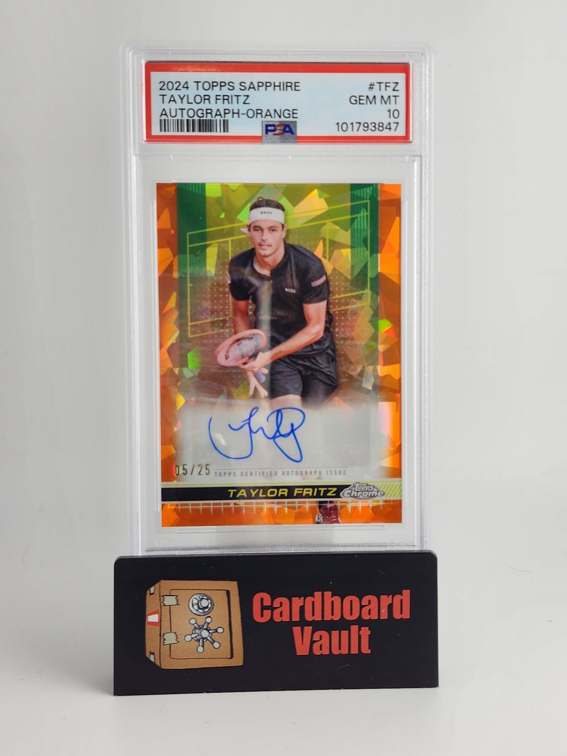 2024 Topps Sapphire Taylor Fritz Autograph #TFZ Orange 05/25 PSA 10 101793847