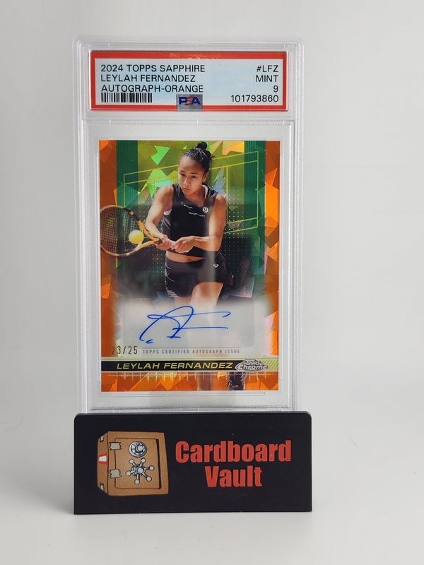 2024 Topps Sapphire Leylah Fernandez Autograph #LFZ Orange 23/25 PSA 9 101793860